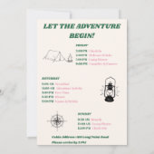 Invitation de Bachelorette au camp rose | Modifiab (Dos)