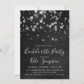 Invitation de Bachelorette au tableau noir Diamant (Devant)