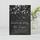 Invitation de Bachelorette au tableau noir Diamant (Debout devant)