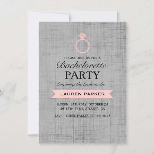 Invitation de Bachelorette avec Affiche Vintage Co (Devant)