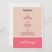 Invitation de Bachelorette avec Flamingo Rose Flot (Dos)