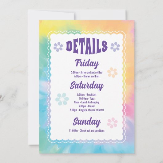 Invitation de Bachelorette Bazed et Engagée (Dos)