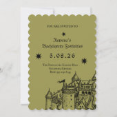 Invitation de Bachelorette « dernier chevalier deh (Dos)