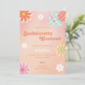 Invitation de Bachelorette Disco Flower Power des  (Debout devant)