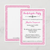 Invitation de Bachelorette Double Rose 3x5 (Devant / Derrière)