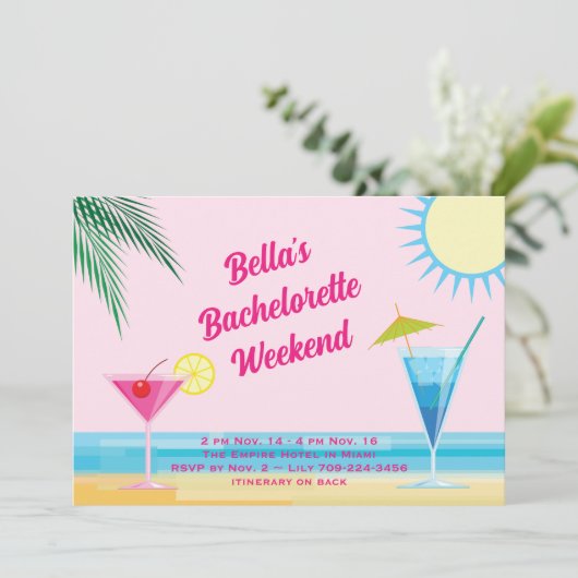 Invitation de bachelorette du week-end de Summerti (Debout devant)
