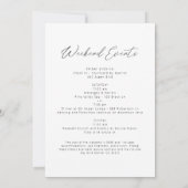 Invitation de Bachelorette EGRET Rustique Bleu Hiv (Dos)