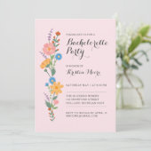 Invitation de Bachelorette Fleur Sauvage d'Été (Debout devant)