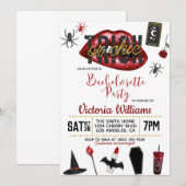 Invitation de Bachelorette Halloween Chic ou Farce (Devant / Derrière)