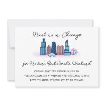 Invitation de bachelorette minimaliste de Chicago