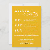 Invitation De Bachelorette Orange Et Jaune + Itiné (Dos)