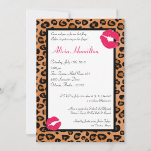 Invitation de bachelorette Poster de animal 5x7