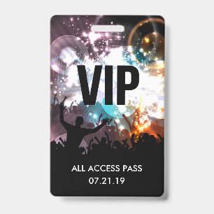 Invitation de badge de concert d'accès VIP personn