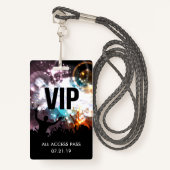 Invitation de badge de concert d'accès VIP personn (Devant avec lanière)