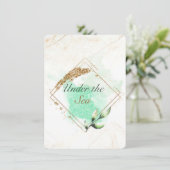 Invitation de bains de mariée sur le thème de la s (Debout devant)