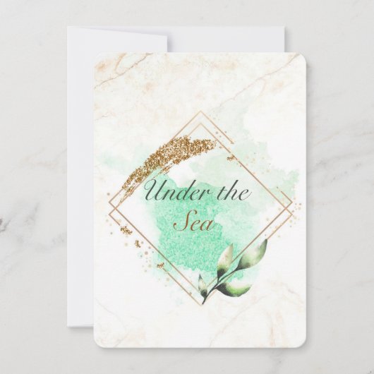 Invitation de bains de mariée sur le thème de la s (Devant)