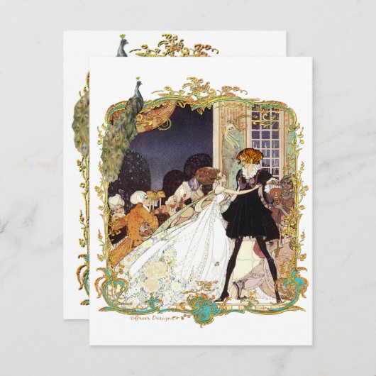 Invitation de bal/costume de mariage du 18e siècle (Devant / Derrière)
