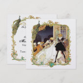 Invitation de bal costumé / mariage du 18e siècle (Devant / Derrière)