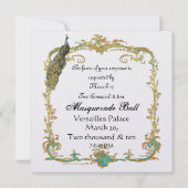 Invitation de bal costumé / mariage du 18e siècle (Dos)