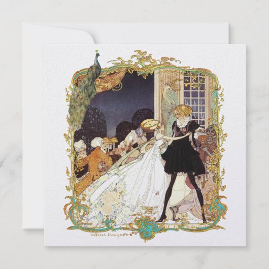 Invitation de bal costumé / mariage du 18e siècle (Devant)