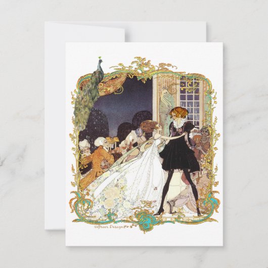 Invitation de bal de costume/mariage du 18e siècle (Devant)