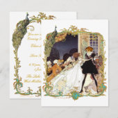 Invitation de bal de costume/mariage du 18e siècle (Devant / Derrière)