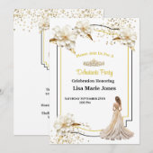 Invitation de bal de débutante (Devant / Derrière)