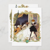 Invitation de bal de mariage/costume du 18e siècle (Devant / Derrière)