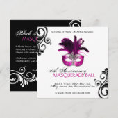 Invitation de bal mascarade (Devant / Derrière)