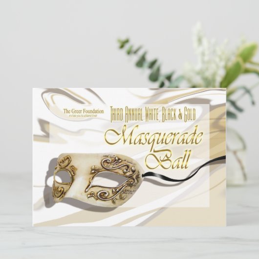 Invitation de bal mascarade (Debout devant)