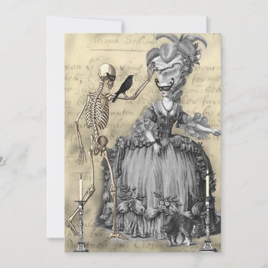 Invitation de bal Masquerade Halloween (Devant)