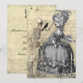Invitation de bal Masquerade Halloween (Devant / Derrière)