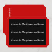 Invitation de bal sur tableau noir (Devant / Derrière)