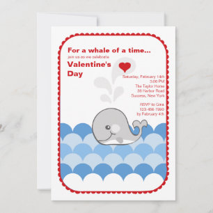Invitation de baleine de Valentine