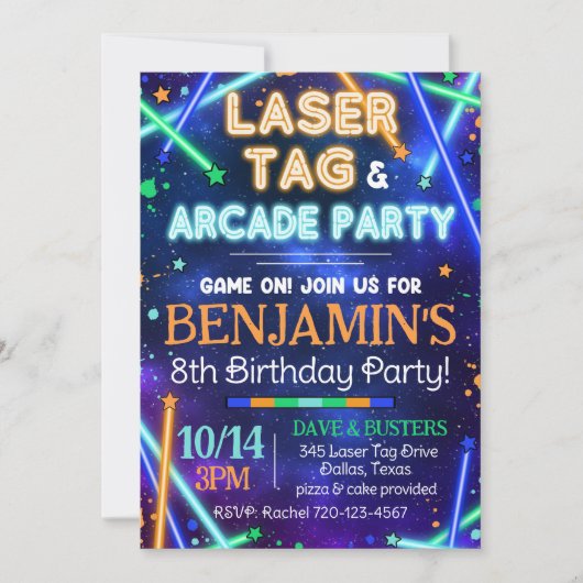 Invitation de balise laser, balise laser (Devant)