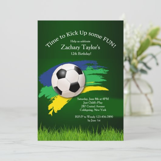 Invitation de balle de football (Debout devant)