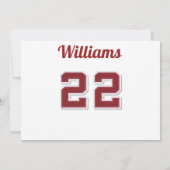 Invitation de baller Williams (Dos)