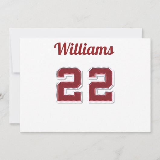 Invitation de baller Williams (Dos)