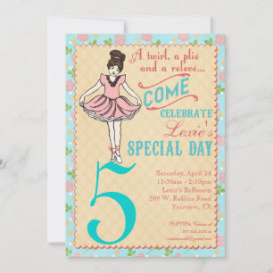 Invitation de Ballerina Party