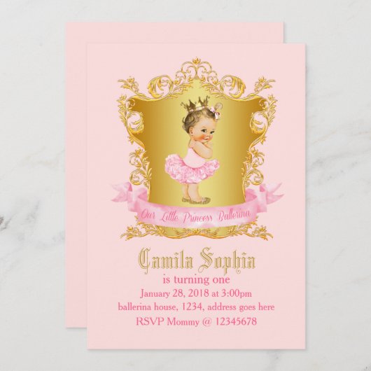 Invitation de ballerine (Devant / Derrière)