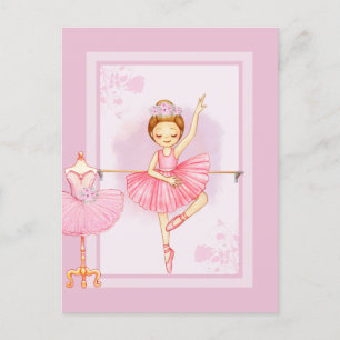 Invitation de ballerine florale
