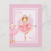 Invitation de ballerine florale (Devant)