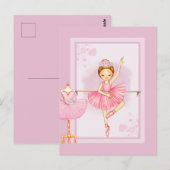 Invitation de ballerine floreale (Devant / Derrière)