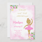 Invitation de Ballerine Rose (Devant)