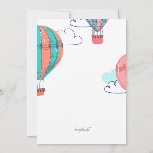 Invitation de ballon à air chaud (Dos)