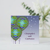 Invitation de ballon bleu (Debout devant)