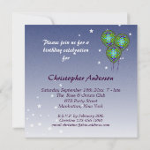 Invitation de ballon bleu (Dos)
