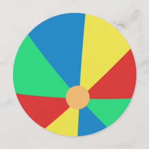 Invitation de ballon de plage de la réception au