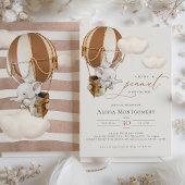 Invitation de ballon éléphant à air chaud