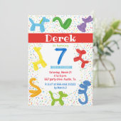 invitation de ballons animaux de sept ans (Debout devant)